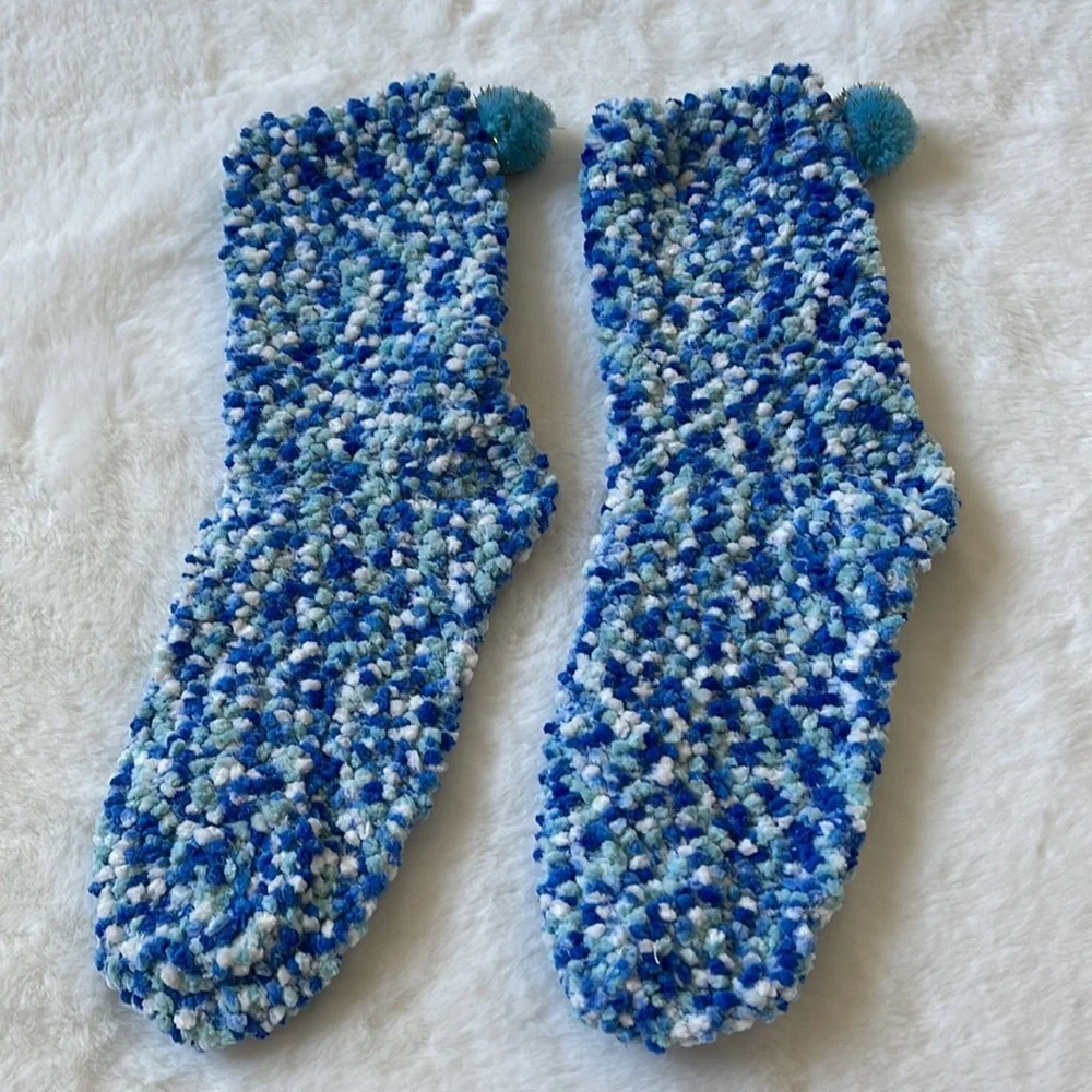 Confetti Cupcake Socks with Pom Poms in Box